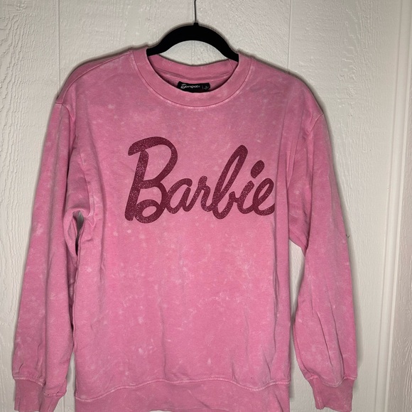 Barbie Sweaters - Barbie Pink Tie Dye Crew Sweatshirt Large